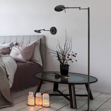 Load image into Gallery viewer, Dessau Turbo LED Floor Lamp in bedroom.