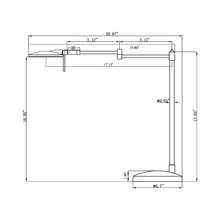 Load image into Gallery viewer, Dessau Turbo LED Table Lamp - line drawing.