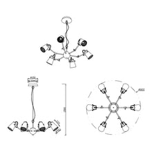 Load image into Gallery viewer, Edward Pendant Light - line drawing.