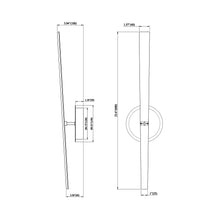 Load image into Gallery viewer, Flagstaff LED Wall Light - line drawing.