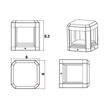 Load image into Gallery viewer, Logone LED Wall / Post Light - line drawing.