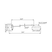 Load image into Gallery viewer, Meran Turbo LED Wall Light - line drawing.