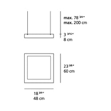 Load image into Gallery viewer, Altrove 600 LED Pendant Light - line drawing.