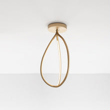 Load image into Gallery viewer, Arrival LED Semi Flush Mount Ceiling Light in Brass (Small).
