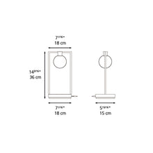 Load image into Gallery viewer, Curiosity LED Table Lamp - line drawing.