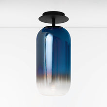 Load image into Gallery viewer, Gople Mini Semi-Flush Mount Ceiling Light - Black/Blue / Large.