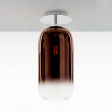 Load image into Gallery viewer, Gople Mini Semi-Flush Mount Ceiling Light - Transparent/Copper / Large.