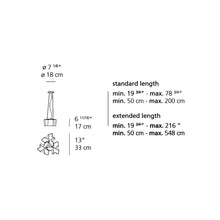 Load image into Gallery viewer, Logico Triple Nested Pendant Light - line drawing.