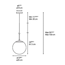 Load image into Gallery viewer, NH LED Pendant Light - line drawing.