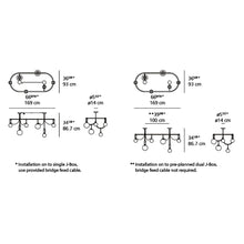 Load image into Gallery viewer, NH S5 Elliptic LED Suspension Light - line drawing.