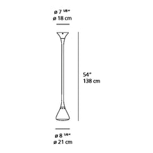 Load image into Gallery viewer, Pipe LED Pendant Light - line drawing.