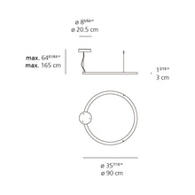 Load image into Gallery viewer, Ripple LED Pendant Light - line drawing.