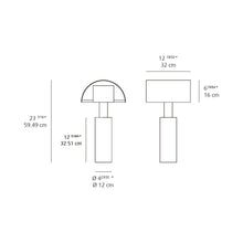 Load image into Gallery viewer, Shogun Table Lamp - line drawing.