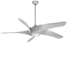 Load image into Gallery viewer, Artemis XL5 LED Ceiling Fan in Silver / Etched Opal.