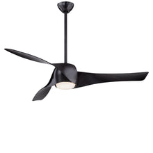 Load image into Gallery viewer, Artemis LED Ceiling Fan in Gloss Black/DC Motor.
