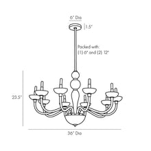Load image into Gallery viewer, Gustavo Chandelier - line drawing.