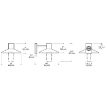 Load image into Gallery viewer, Ash Outdoor LED Wall Light - line drawing.