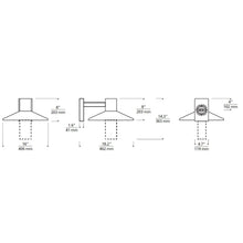 Load image into Gallery viewer, Ash Cylinder Outdoor LED Wall Light - line drawing.