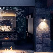 Load image into Gallery viewer, Ash Cylinder Outdoor LED Wall Light outdoor.