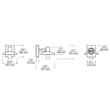Load image into Gallery viewer, Ash Outdoor LED Wall Light - line drawing.