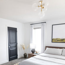 Load image into Gallery viewer, Ashleigh 4-Light LED Semi-Flush Mount Ceiling Light in bedroom.