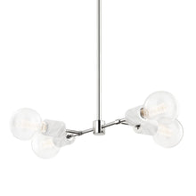 Load image into Gallery viewer, Asime Pendant Light in Polished Nickel/4-Light.