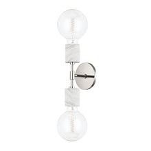 Load image into Gallery viewer, Asime Wall Light in Polished Nickel/2-Light.