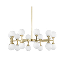Load image into Gallery viewer, Astoria LED Chandelier in 20-Light/Aged Brass.