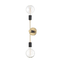 Load image into Gallery viewer, Astrid Wall Light in Aged Brass / Black.