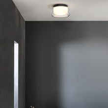 Load image into Gallery viewer, Aquina LED Semi Flush Mount Ceiling Light in bathroom.