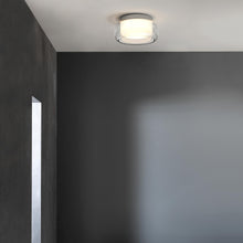 Load image into Gallery viewer, Aquina LED Semi Flush Mount Ceiling Light in bathroom.