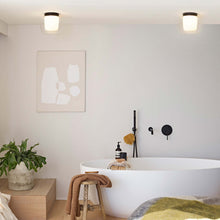 Load image into Gallery viewer, Aquina LED Semi Flush Mount Ceiling Light in bathroom.