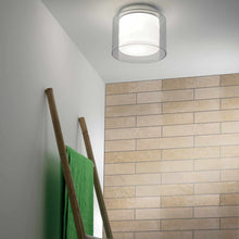 Load image into Gallery viewer, Arezzo Flush Mount Ceiling Light in bathroom.