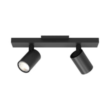 Load image into Gallery viewer, Ascoli Twin Semi Flush Ceiling Light in Matt Black.
