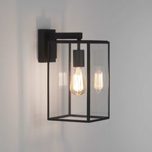 Load image into Gallery viewer, Box Lantern Outdoor Wall Light in Detail.