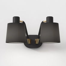Load image into Gallery viewer, Edward Twin LED Wall Light in Detail.