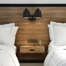 Load image into Gallery viewer, Edward Twin LED Wall Light in living room.