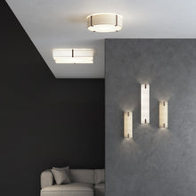 Load image into Gallery viewer, Elba Square Flush Mount Ceiling Light in living room.