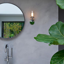 Load image into Gallery viewer, Elena Wall Light in bathroom.