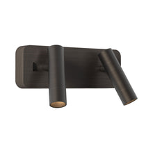 Load image into Gallery viewer, Enna Twin LED Wall Light in Bronze.