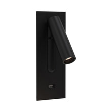 Load image into Gallery viewer, Fuse LED Wall Light in Matt Black (Wired In/USB-A).