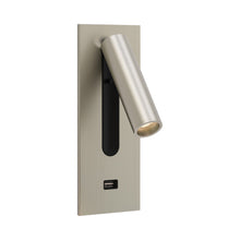 Load image into Gallery viewer, Fuse LED Wall Light in Matt Nickel (Wired In/Cord Set/USB-A).