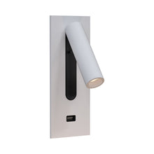 Load image into Gallery viewer, Fuse LED Wall Light in Matt White (Wired In/USB-A).