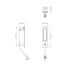 Load image into Gallery viewer, Keta LED Reading Wall Light - line drawing.