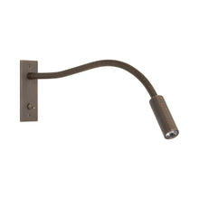 Load image into Gallery viewer, Leo Switched LED Reading Wall Light in Bronze.