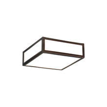 Load image into Gallery viewer, Mashiko Square Flush Mount Ceiling Light in Bronze (Small).