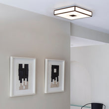 Load image into Gallery viewer, Mashiko Square Flush Mount Ceiling Light in living room.
