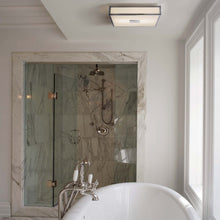Load image into Gallery viewer, Mashiko Square Flush Mount Ceiling Light in bathroom.
