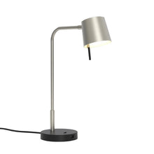 Load image into Gallery viewer, Miura LED Desk Lamp in Matt Nickel/Matt Nickel.