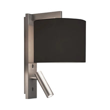 Load image into Gallery viewer, Ravello LED Reader Wall Light in Matt Nickel/Black (Drum).